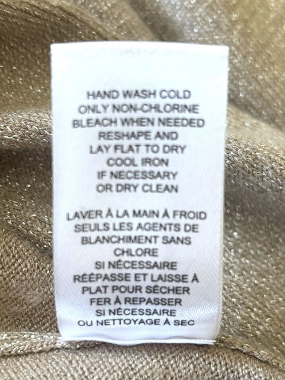 T Tahari Women's Medium Champagne Glitter Long Lightweight Open Cardigan NWT - Picture 8 of 8